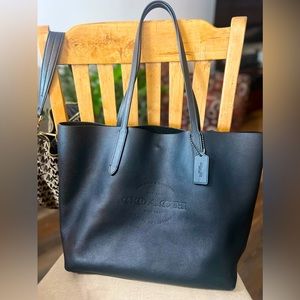 Coach all leather purse